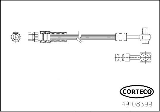 CORTECO 49108399 Fren Sistemleri Fren Hortumları - AUDI Q5 (FYB, FYG) uyumlu