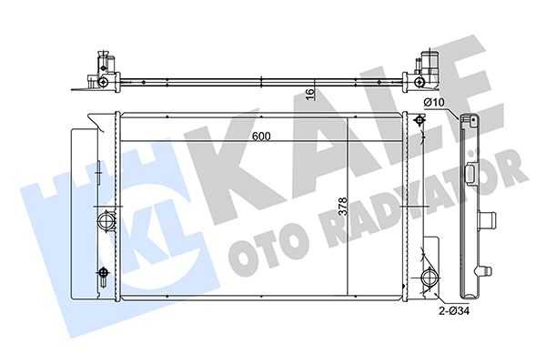 KALE OTO RADYATÖR 372000 Soğutma Sistemi Su Soğutucu & Parçaları - TOYOTA COROLLA Sedan (_E15_) uyumlu