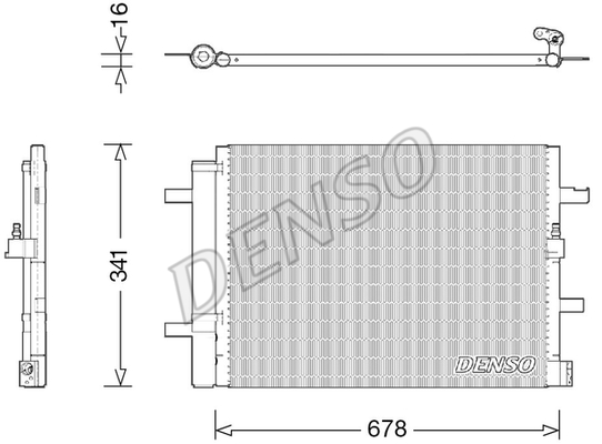 DENSO DCN02026 İklimlendirme Sistemi Klima Radyatörü - AUDI A7 Sportback (4GA, 4GF) uyumlu