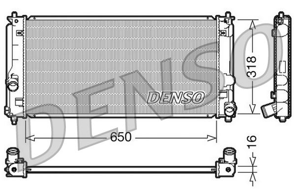 DENSO DRM50044 Soğutma Sistemi Su Soğutucu & Parçaları - TOYOTA CELICA Coupe (_T23_) uyumlu
