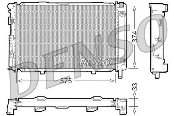 DENSO DRM17063 Soğutma Sistemi Su Soğutucu & Parçaları - MERCEDES-BENZ 190 (W201) uyumlu