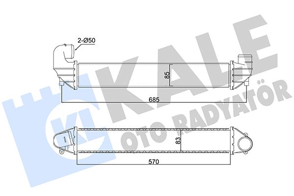 KALE OTO RADYATÖR 352395 Motor Turbo Radyatörü - VW SHARAN (7M8, 7M9, 7M6) uyumlu