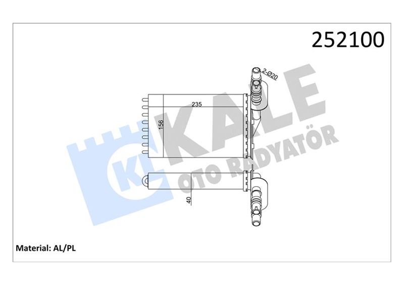 Kalorifer Radyatörü - KALE OTO RADYATÖR - 0585862AL Ürün Görseli