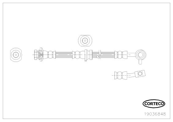 CORTECO 19036848 Fren Sistemleri Fren Hortumları - NISSAN X-TRAIL II (T31) uyumlu