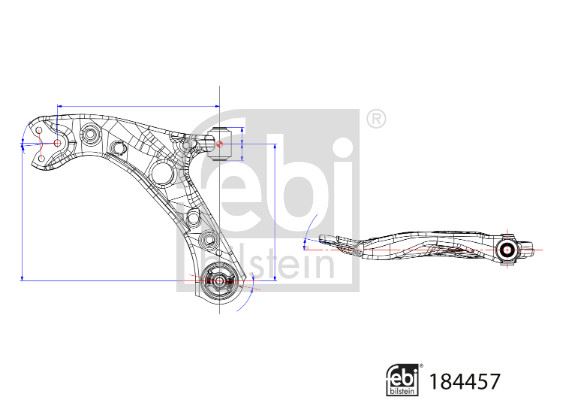 FEBI BILSTEIN 184457 Süspansiyon Sistemi Bugi Kolu - TOYOTA COROLLA Sedan (_E21_) uyumlu