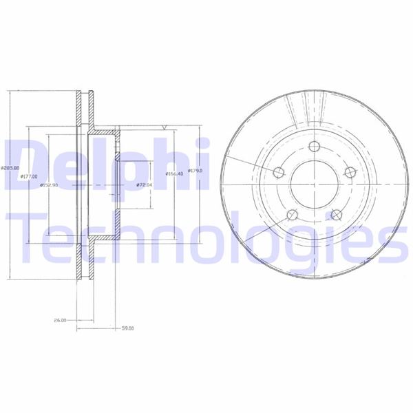 DELPHI BG3546 Fren Sistemleri Fren Diski - FORD USA EXPLORER (UN46) uyumlu