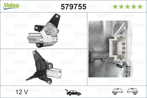 VALEO 579755 Kaporta & Gövde Parçaları Cam Silecek Mekanizması - RENAULT MODUS / GRAND MODUS (F/JP0_) uyumlu