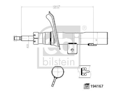 FEBI BILSTEIN 194167 Süspansiyon Sistemi Amortisör - CITROËN BERLINGO / BERLINGO FIRST Kasa/büyük limuzin (M_) uyumlu