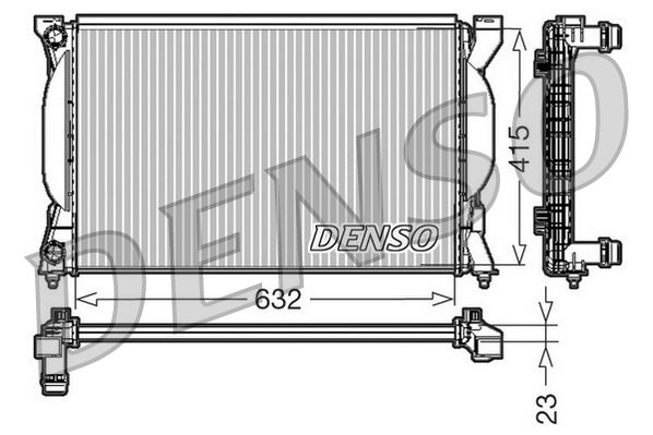DENSO DRM02035 Soğutma Sistemi Su Soğutucu & Parçaları - AUDI A4 B6 (8E2) uyumlu