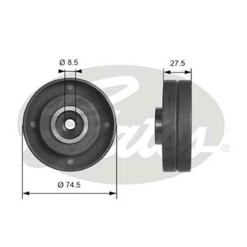 GATES T41174 Motor Yönlendirme & Kılavuz Makarası - AUDI 100 C3 Sedan (443, 444) uyumlu