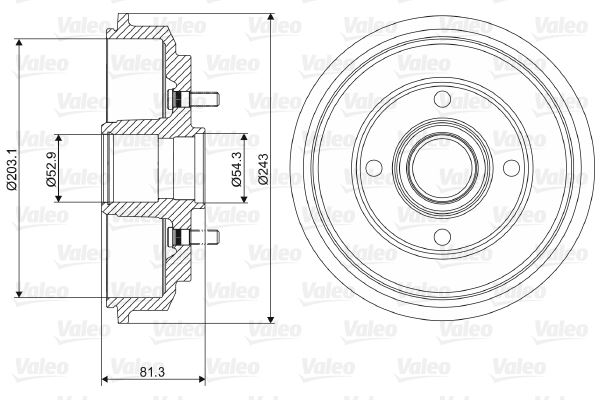 VALEO 237088 Fren Sistemleri Fren Kampanası - FORD FIESTA V (JH_, JD_) uyumlu