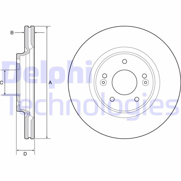 DELPHI BG4931C Fren Sistemleri Fren Diski - HYUNDAI TUCSON (TL, TLE) uyumlu