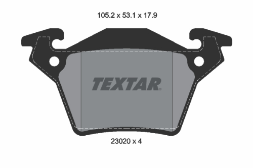 TEXTAR 2302001 Fren Sistemleri Fren Balatası - MERCEDES-BENZ VITO Minibüs/Otobüs (W638) uyumlu