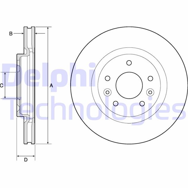 DELPHI BG4770C Fren Sistemleri Fren Diski - NISSAN LEAF (ZE0) uyumlu