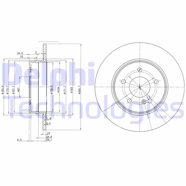 DELPHI BG3239C Fren Sistemleri Fren Diski - MERCEDES-BENZ E-SERISI T-Model (S124) uyumlu