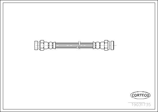 CORTECO 19031735 Fren Sistemleri Fren Hortumları - VW CADDY II Pick-up (9U7) uyumlu