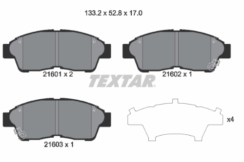 TEXTAR 2160101 Fren Sistemleri Fren Balatası - TOYOTA CAMRY (_V1_) uyumlu