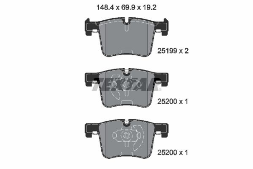 TEXTAR 2519901 Fren Sistemleri Fren Balatası - BMW 1 (F20) uyumlu