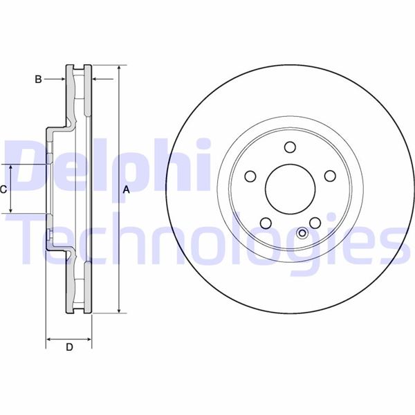 DELPHI BG9174C Fren Sistemleri Fren Diski - MERCEDES-BENZ V-SERISI (W447) uyumlu