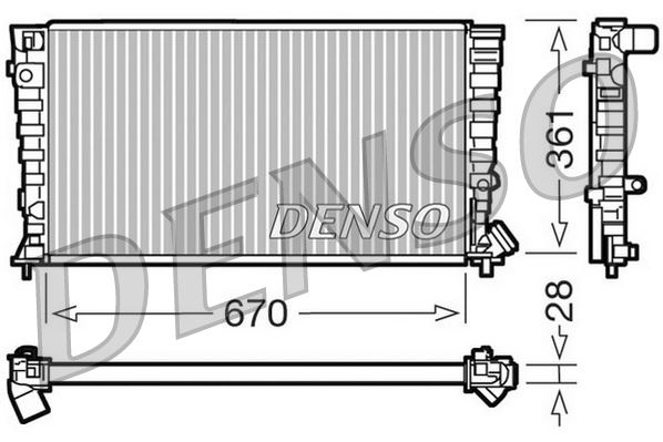 DENSO DRM07030 Soğutma Sistemi Su Soğutucu & Parçaları - CITROËN ZX (N2) uyumlu