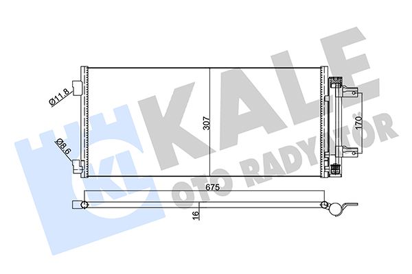 KALE OTO RADYATÖR 354885 İklimlendirme Sistemi Klima Radyatörü - OPEL ASTRA K (B16) uyumlu