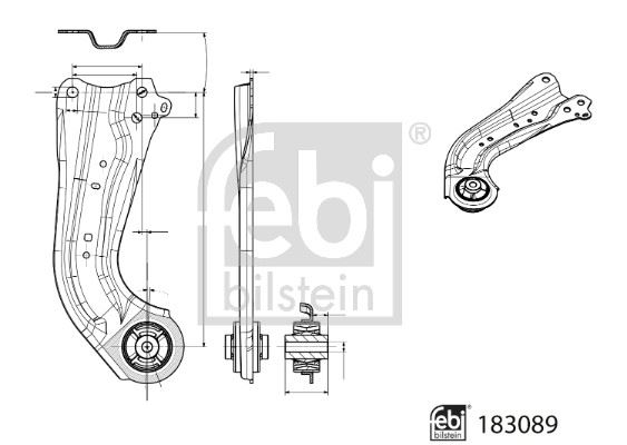 FEBI BILSTEIN 183089 Süspansiyon Sistemi Bugi Kolu - TOYOTA PRIUS (_W5_) uyumlu