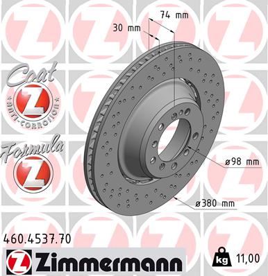 ZIMMERMANN 460.4537.70 Fren Sistemleri Fren Diski - PORSCHE 911 (991) uyumlu