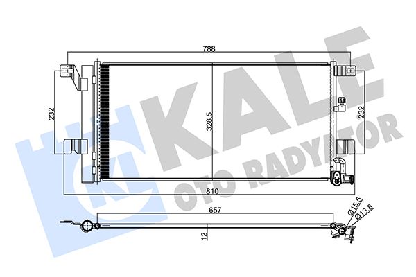 KALE OTO RADYATÖR 357860 İklimlendirme Sistemi Klima Radyatörü - AUDI A4 B9 (8W2, 8WC) uyumlu