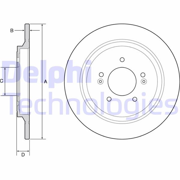 DELPHI BG4932C Fren Sistemleri Fren Diski - HYUNDAI TUCSON (TL, TLE) uyumlu