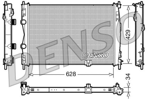 DENSO DRM46017 Soğutma Sistemi Su Soğutucu & Parçaları - NISSAN QASHQAI I (J10, NJ10) uyumlu