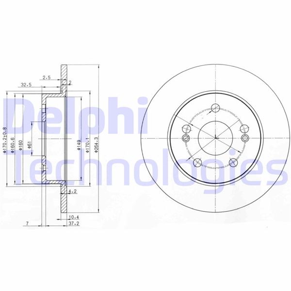 DELPHI BG2698 Fren Sistemleri Fren Diski - RENAULT SAFRANE I (B54_) uyumlu