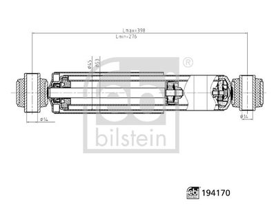FEBI BILSTEIN 194170 Süspansiyon Sistemi Amortisör - RENAULT KANGOO Express (FW0/1_) uyumlu