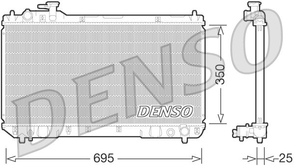 DENSO DRM50062 Soğutma Sistemi Su Soğutucu & Parçaları - TOYOTA RAV 4 I Cabrio (_A1_) uyumlu