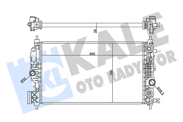 KALE OTO RADYATÖR 358945 Soğutma Sistemi Su Soğutucu & Parçaları - OPEL ZAFIRA TOURER C (P12) uyumlu
