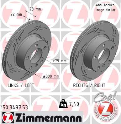 ZIMMERMANN 150.3497.53 Fren Sistemleri Fren Diski - BMW 1 (F20) uyumlu