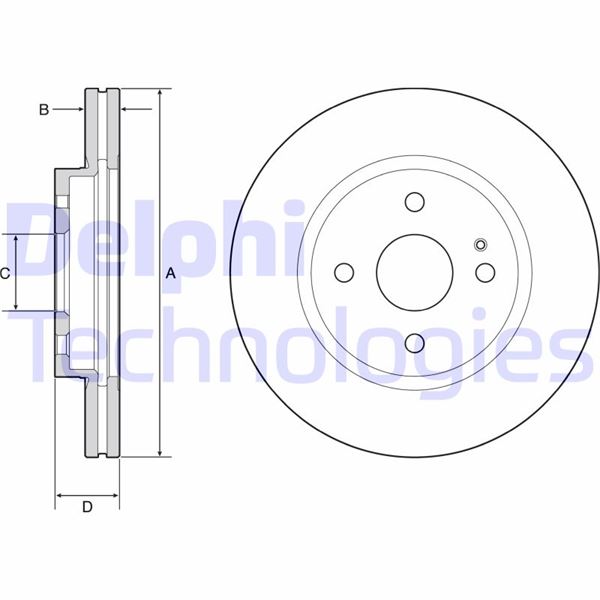 DELPHI BG4942C Fren Sistemleri Fren Diski - MAZDA 2 Hatchback (DL, DJ) uyumlu
