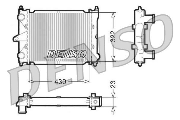 DENSO DRM32033 Soğutma Sistemi Su Soğutucu & Parçaları - VW POLO II (86C, 80) uyumlu