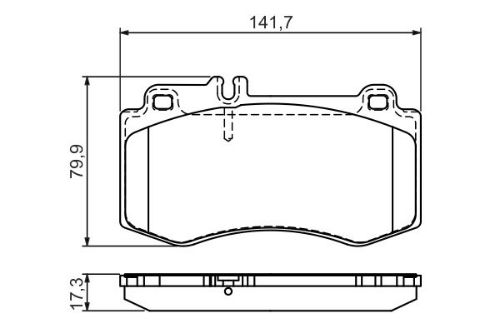 BOSCH 0 986 494 405 Fren Sistemleri Fren Balatası - MERCEDES-BENZ CLS (C218) uyumlu