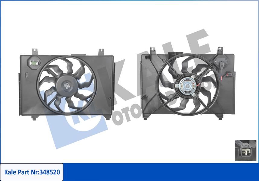 KALE OTO RADYATÖR 348520 Soğutma Sistemi Fan - HYUNDAI ACCENT III (MC) uyumlu