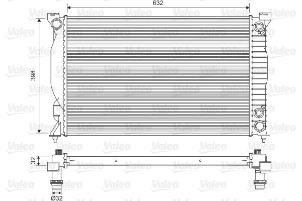 VALEO 735093 Soğutma Sistemi Su Soğutucu & Parçaları - AUDI A4 B6 (8E2) uyumlu