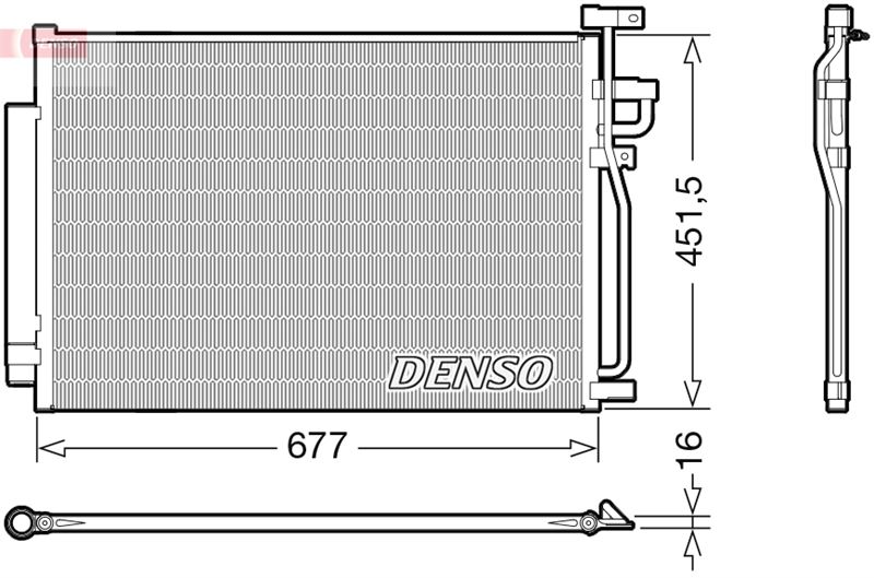 DENSO DCN20040 İklimlendirme Sistemi Klima Radyatörü - OPEL ANTARA A (L07) uyumlu