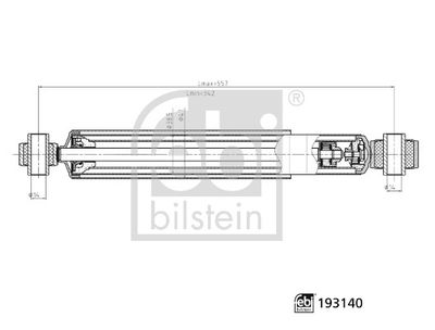FEBI BILSTEIN 193140 Süspansiyon Sistemi Amortisör - NISSAN CABSTAR (F24M, F24W) uyumlu
