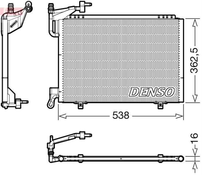DENSO DCN10042 İklimlendirme Sistemi Klima Radyatörü - FORD FIESTA VI (CB1, CCN) uyumlu