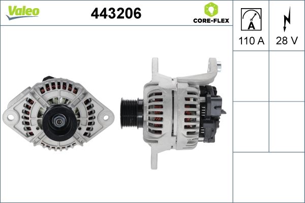 VALEO 443206 Elektrik Sistemi Alternatör - VOLVO FH12 uyumlu