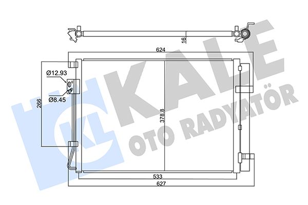 KALE OTO RADYATÖR 358030 İklimlendirme Sistemi Klima Radyatörü - KIA RIO IV (YB, SC, FB) uyumlu