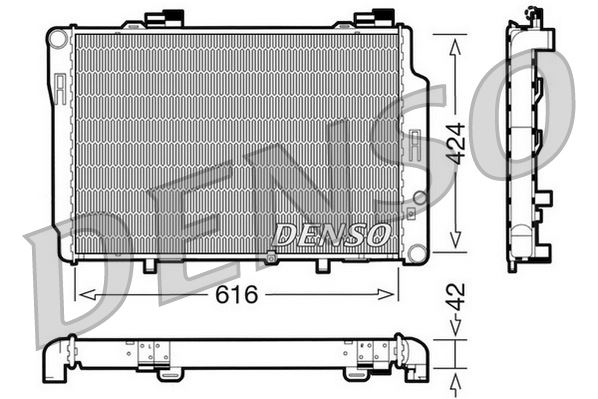 DENSO DRM17072 Soğutma Sistemi Su Soğutucu & Parçaları - MERCEDES-BENZ C-SERISI (W202) uyumlu