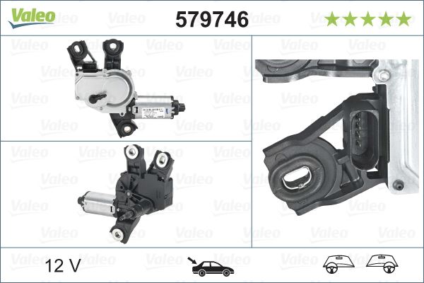 VALEO 579746 Kaporta & Gövde Parçaları Cam Silecek Mekanizması - VW PASSAT B6 Variant (3C5) uyumlu