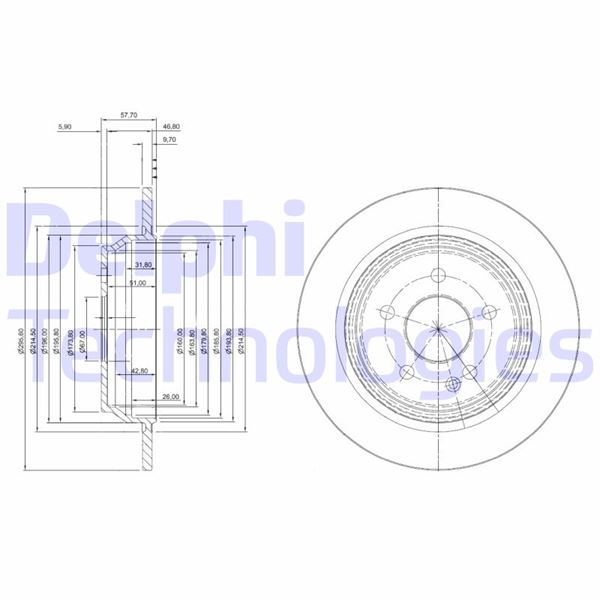 DELPHI BG4063C Fren Sistemleri Fren Diski - FORD MONDEO IV Turnier (BA7) uyumlu