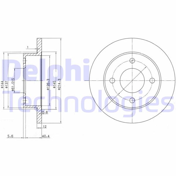 DELPHI BG2566 Fren Sistemleri Fren Diski - NISSAN MICRA I (K10) uyumlu