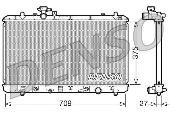 DENSO DRM47025 Soğutma Sistemi Su Soğutucu & Parçaları - FIAT SEDICI (189_) uyumlu